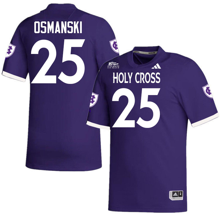 Holy Cross Crusaders #25 Bill Osmanski College Football Jerseys,Uniforms-Purple